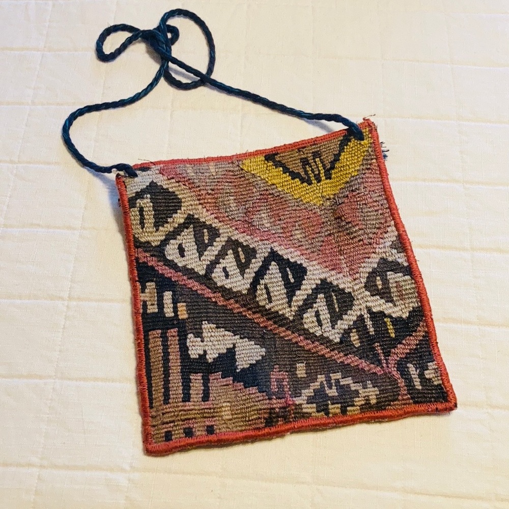 Vintage Multicolor Patterned Crossbody Bag